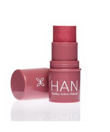 HAN Skincare Cosmetics All Natural 3-in-1 Multistick for Cheeks, Lips, Eyes, Rose Berry | 0.20 oz