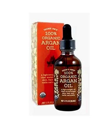 TRADER JOES 100% Organic ARGAN OIL 1.7 Oz - A Lightweight Oil That Moisturizes Skin, Hair and Nails Naturally