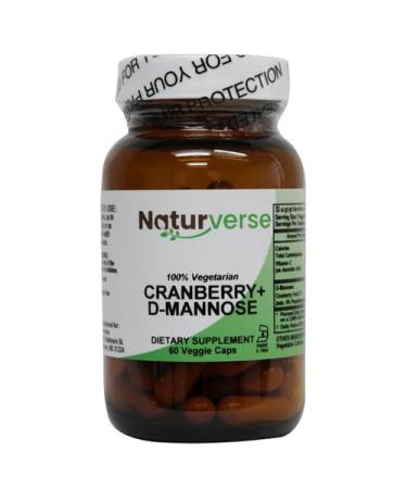 Naturverse Cranberry + D-Mannose Powder Capsules 60 VegCaps 60 Count (Pack of 1)