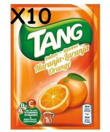 Cmagic Tang Orange Box of 10 Sachets 30g Box 10 Liter Container with Vitamins A B2 C and Folic Acid