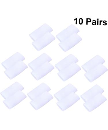 Gatuida 10 Pairs Toe Sleeves for Toe Caps Toe Cap Protector Thumb Protector Gelt Ear Sticker Ceramic Toothbrush Holder Nail Tools for Nail Art Bunion Eversion Corn Stickers White - Buy Online on GoSupps.com
