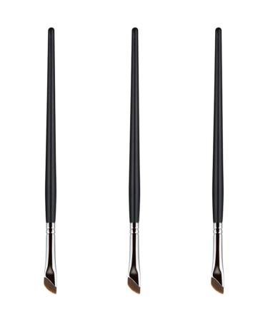 KALLORY 3pcs Eyebrow Brush Eyeliner Pencil Angled Makeup Brush Eyeliner Tool Applicator Flat Head Gel