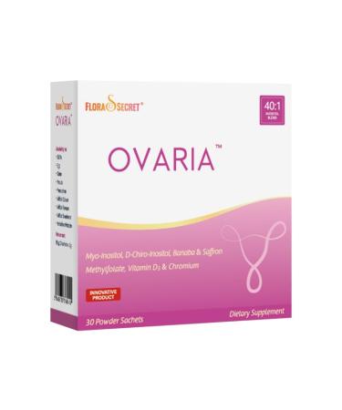 Flora Secret Ovaria Women's Dietary Supplement with Myo-Inositol Vitamin D3 30 Powder Sachets