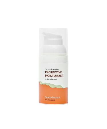 clearly basics Protective Moisturizer Barrier-Repair for Acne-Prone Skin Lightweight with Peptides and Resveratrol Oil-Free Fragrance-Free for Sensitive Skin Non-comedogenic 30ml
