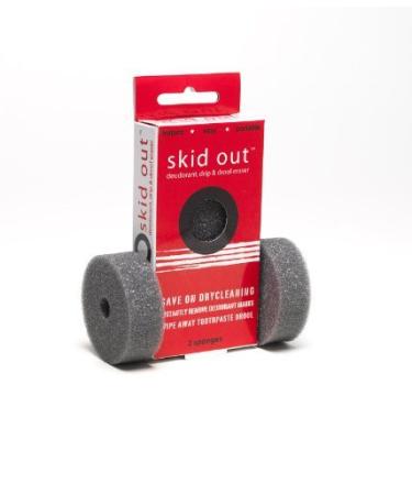 Skid Out: Deodorant Drip & Drool Eraser Stain Remover Sponges 2 Pack - Buy Online on GoSupps.com