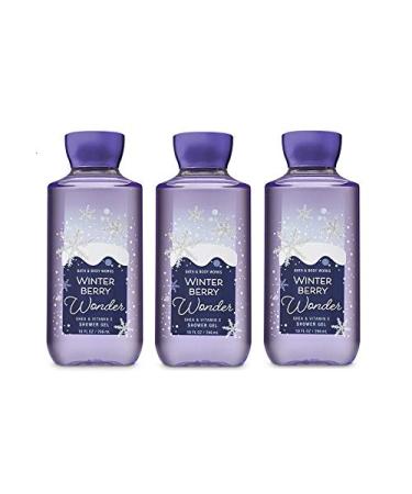 Lot of 3 Bath & Body Works Winterberry Wonder Shea & Vitamin Shower Gel (Winterberry Wonder)