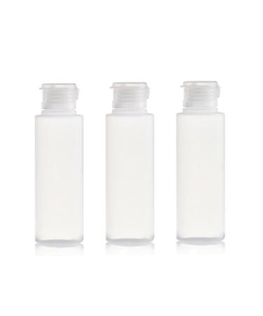 100ML 100G 3.4oz Clear Empty Travel Soft Flip Cap Tubes Plastic Squeezable and Refillable Travel Containers for Facial Cleanser Shampoo Conditioner Shower Lotion Toiletries Pack of 3