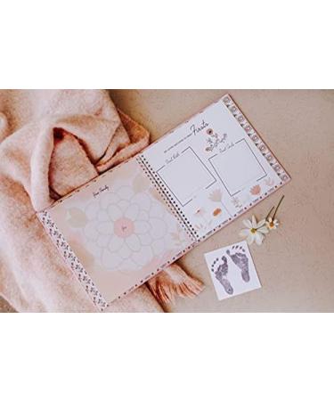 Lucy Darling Wildflower Meadow Luxury Baby Memory Book - First Year Journal album for baby girl - Keepsake Pregnancy and Baby Record Book - Buy Online on GoSupps.com