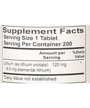 Nutrient Carriers Advance Research Lithium Orotate 120 Mg 200 Tablets(Pack of 2) - Buy Online on GoSupps.com