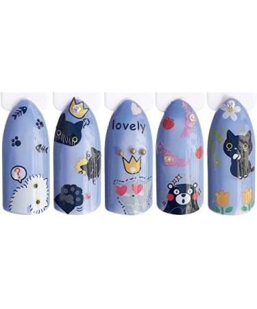 Cartoon Water Slide Nail Art Decals - 4 Sheets Cute Nail Decals Stickers - Buy Online on GoSupps.com