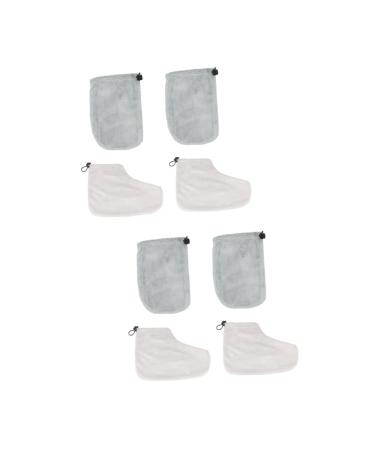 minkissy 4 Pairs Gloves disposable booties heated mittens accessories paraffin wax booties wax foot cover paraffin glove paraffin glove paraffin accessories Spa sock