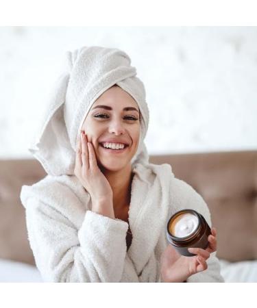 Thapncow 6 Pieces Empty Brown Glass Jars 30ml/50ml/60ml Empty Refillable Ointment Containers for Women Girls Cosmetics Creams Lotions Essential Oil Powder - Buy Online on GoSupps.com