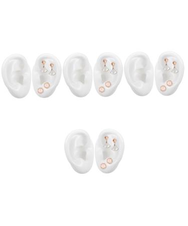 4 Pairs Artificial Ears Ear Model for Studs Wearing Silicone Ear Model Artificial Display Ear Model Fake Ear Model Artificial Ear Model Silicone Ear Mold Simulation Ear Mold