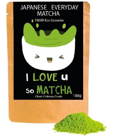 Japanese Matcha Green Tea Powder 100g I Love U So Matcha FIASP Eco Groceries - Everyday