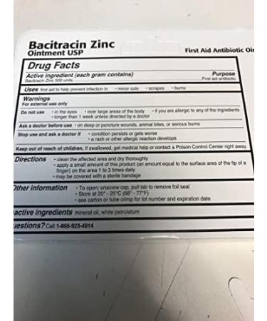 Bacitracin Zinc Ointment 1oz - Pack of 2 | Antibacterial Healing Ointment - Buy Online on GoSupps.com