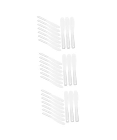 FRCOLOR 30 Pcs Tool Stick Face Tools for Skincare Facial Spoon Cosmetic Mixer Tool Face Mask Mixing Tools Cosmetic Spatulas Barber Skin Care White re-usable