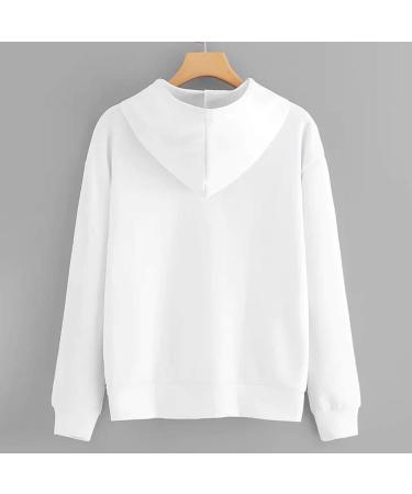 Bigfanshu Woman Plus Size Tops Christmas Print Hooded Long Sleeves Sweatshirt Pullover Shirt - Buy Online on GoSupps.com