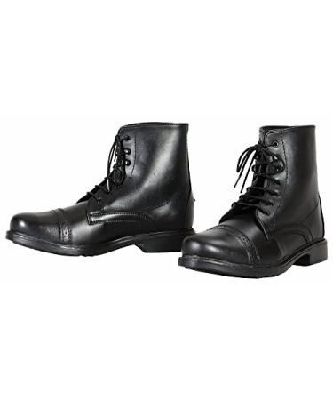 TuffRider Kid's Starter Lace Up Laced Paddock Boots 3 Black