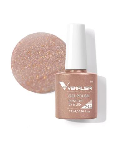 Gel Nail Polish 7.5ml Upgraded High Pigmentation Funny Bunny Glitter Gel Lacquer Nail Art Manicure Nail Gel Polish - (Color: 744)