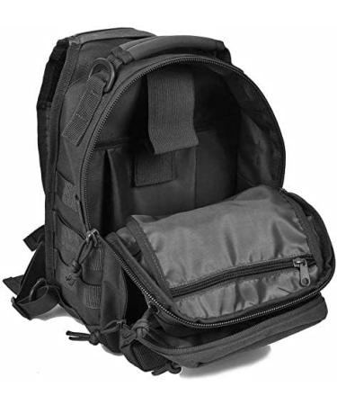 REEBOW GEAR Tactical Sling Backpack - Black Rover Shoulder Pack - Buy Online on GoSupps.com