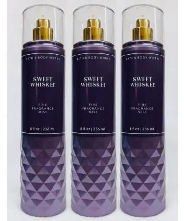 Bath and Body 3 Pack FINE FRAGRANCE MIST 8 fl oz / 236 mL (Packaging may Vary) (SWEET WHISKEY)