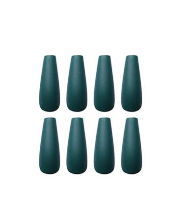 Buy Bufenia Matt Pure Colorful Artificial Nails - Long Ballerina Coffin Press-On Set (24pcs Dark Green) for Women & Girls - Buy Online on GoSupps.com