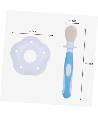 Collbath Silicone Baby & Toddler Toothbrush with Lid - Safe Soft Bristle Childrens Toothbrush for Training & Hygiene - Buy Online on GoSupps.com