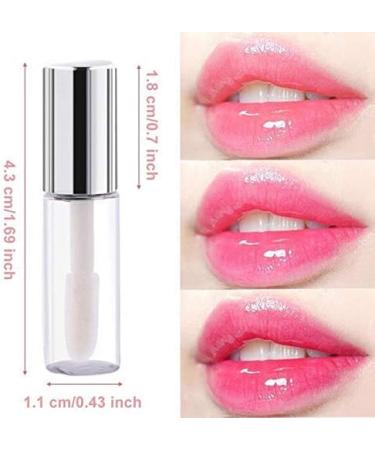 45Pcs Reusable Lipstick Bottle 1.2 ML Mini Empty Lip Gloss Tubes- Clear DIY Cosmetic Storage - Buy Online on GoSupps.com