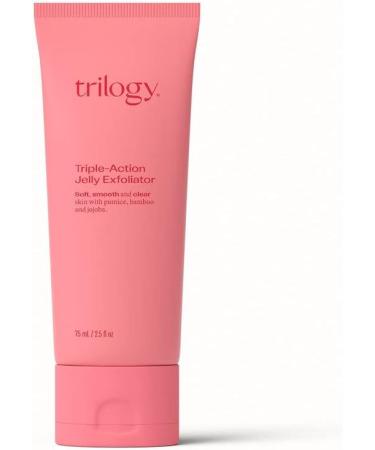 Trilogy Triple Action Jelly Exfoliator 75 mL - For All Skin Types - Exfoliate With Pumice Bamboo & Jojoba - Made in New Zealand - Buy Online on GoSupps.com