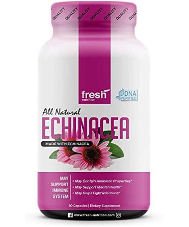 Fresh Nutrition Echinacea - Strongest DNA Verified - Potent Strength for Winter Conditions - Vegan Friendly Non GMO Gluten and Soy Free 1