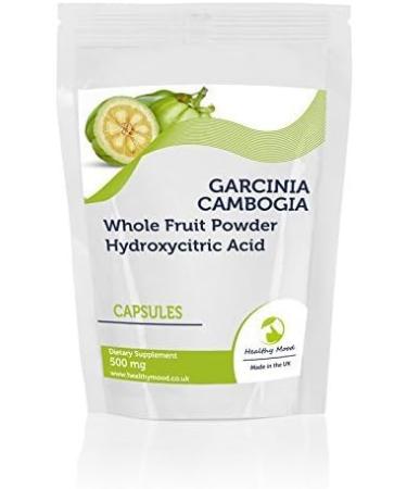 Garcinia Cambogia Whole Fruit Powder 500mg 30 Capsules Health Food Supplements Nutrition Hydroxycitric Acid HCA Malabar Tamarind HEALTHY MOOD - Buy Online on GoSupps.com