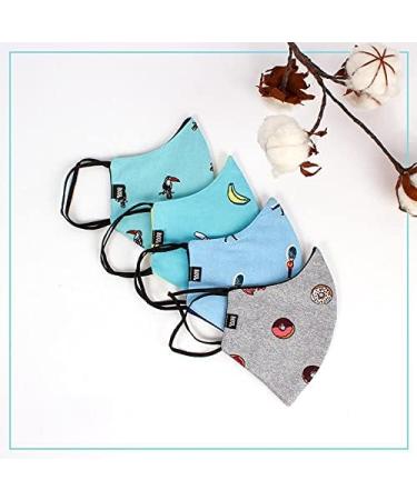 Raho Safe Suman Nathwani Designer Face Mask - 3-Layer 100% Pure Japanese Cotton | Breathable Washable Reusable - Set of 4 - Buy Online on GoSupps.com