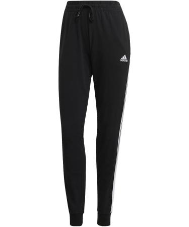 adidas Women's Essentials 3-Stripes Pants - Large Black/White - Buy Online on GoSupps.com