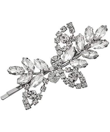 BSLVWG French Vintage Hair Barrettes Crystal Rhinestones Leaves Hair Barrettes Retro French Hair Pins Clasp Hair Clips for Women Girl Valentine's Day Mothers Day Gifts - Buy Online on GoSupps.com