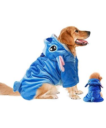 Pet Costume,Gimilife Dog Hoodie,Pet Xmas Pajamas Outfit, Pet Coat for Small Medium Large Dogs and Cats,Pet Disney Stitch Cartoon,Halloween and Winter -2XL 2XL ( 24.5-32 LB | 26.8"Chest Girth )