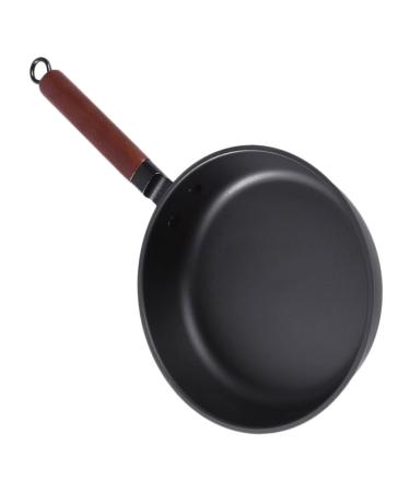 ABOOFAN Pan Mini Wok Egg Frying Skillet Stainless Steel Wok Mini Griddle Cooking Pot Stainless Steel Cooking Utensils No Stick Stainless Steel Cookware Wooden Omelette Plate Flat