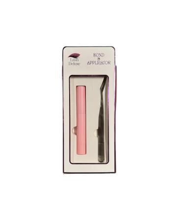 Lash Bond and Seal Eyelash Extension Kit - Lash Tweezers Adhesive Glue & Tools for Flawless Volume Clusters Individual & Classic Strip Lash Application Pink