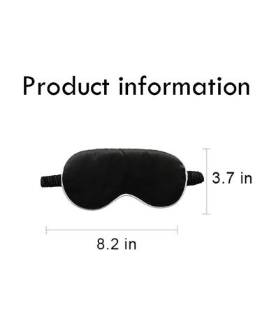 VINMEN Silk Sleep Mask with Double Layer Silk Filling - Black - Buy Online on GoSupps.com