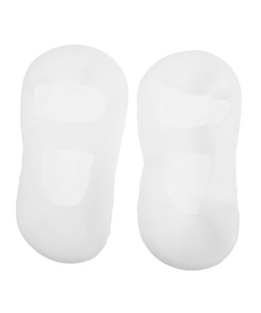 VINTORKY 1 Pair Beach Socks Ballet Socks Heel Sleeves Tendon Socks Foot Care Socks Breathable Socks Spa Gel Socks Dance Socks Silicone Spa Socks Absorb Sweat Floor Socks Men and Women White