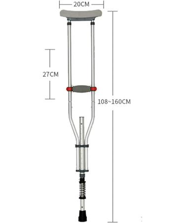 Crutches for Adults Underarm Portable Crutch Adjusting Lightweight Portable Crutches Slip Underarm Disabled Great for Travel or Work (Two Loaded B) Lucky Star A Loaded D - Buy Online on GoSupps.com