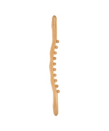Operitacx wooden scratch muscle relaxation Massage tool massage stick for back massage full body lymph paddling gua Sha massage soft tissue 10 pearls