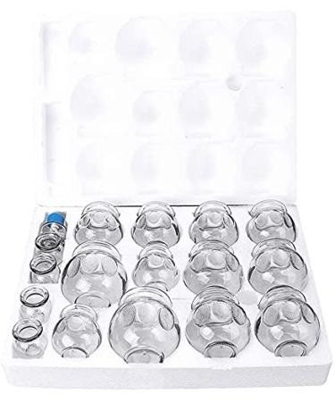 LIANGJUANG Cupping Set Cupping Therapy Set Silicone Cupping Therapy Set 16Pcs Cupping Device Home Glass Cupping Set Chinese Therapy Cupping Set Suction Cupping Therapy Set