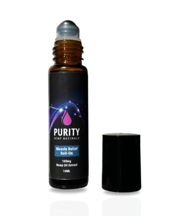 Purity Hemp Naturals Hemp Oil Roll-On for Temporary Relief On-The-Go. Lavender Peppermint Coconut & Frankincense Oils Menthol & Hemp Oil Extract (100 mg).