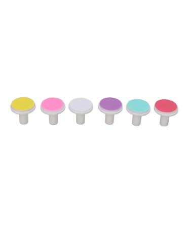 6pcs Nail Cutter Replacement Drill Bit for Kids Electric Nail File Grinding Head Accessory with 6 Colors