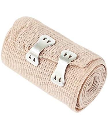 iwobi 4 Pcs Elastic Bandages Wrap Compressions Bandages Cotton Durable with Extra Metal Clips for Leg Knee Sprain Wrist Chest Body Medical Beige - Buy Online on GoSupps.com