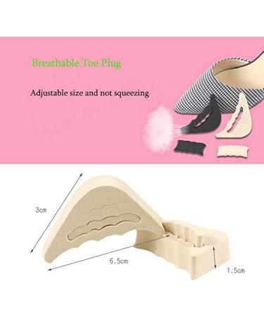 2 Pairs Soft Sponge Half Insoles | Reusable Big Toe Plug Foot Brace Pads | Adjustable Unisex Shoe Inserts in Beige - Buy Online on GoSupps.com