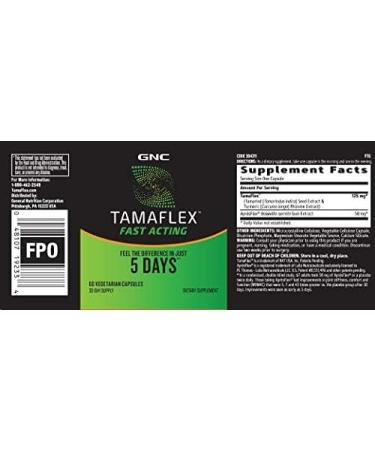 GNC TamaFlex Fast Acting 60 Vegetarian Capsules - Joint Support Supplement - Buy Online on GoSupps.com