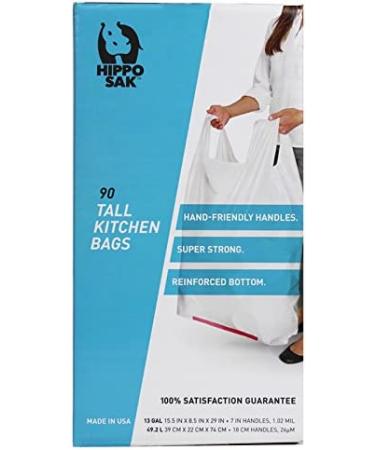 Hippo Sak 13 Gallon Tall Kitchen Trash Bag with Power Strip - 90 Count Unscented - Buy Online on GoSupps.com