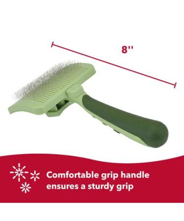 Safari Self-Cleaning Slicker Brush for Large Dogs - Efficient Fur Removal & Easy Maintenance - Buy Online on GoSupps.com