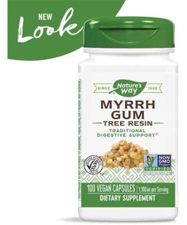 Nature's Way Myrrh Gum Tree Resin 1100 mg - 100 Vegan Capsules for Immunity & Wellness - Buy Online on GoSupps.com